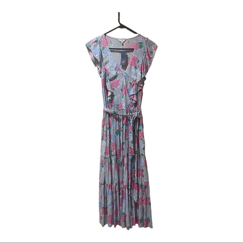 NWT Crown & Ivy Floral Striped Dress Sz 6